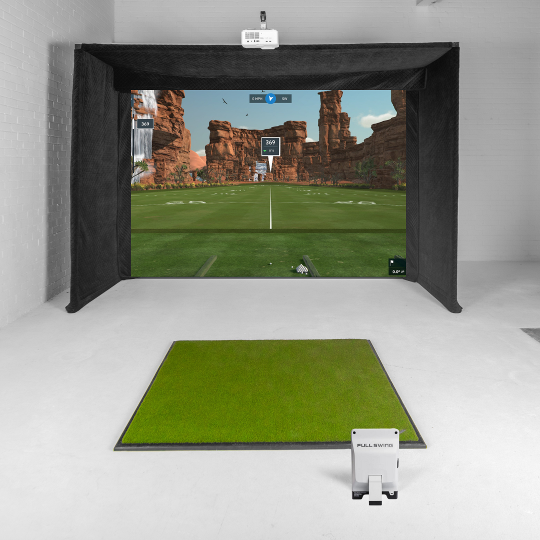 Full Swing Kit GolfBays Lux Golf Simulator Enclosure Bundle