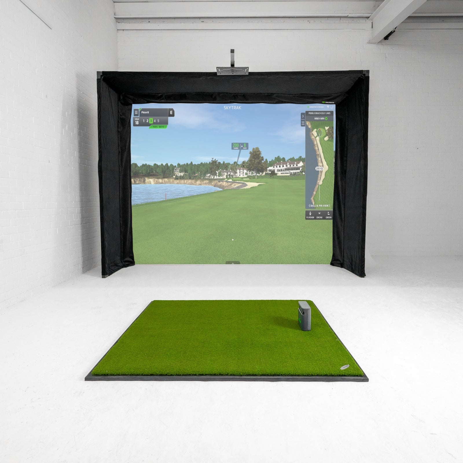 Skytrak ST MAX GolfBays Lux Home Golf Simulator Package